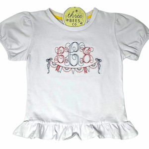 Patriotic Bunting Embroidery Top