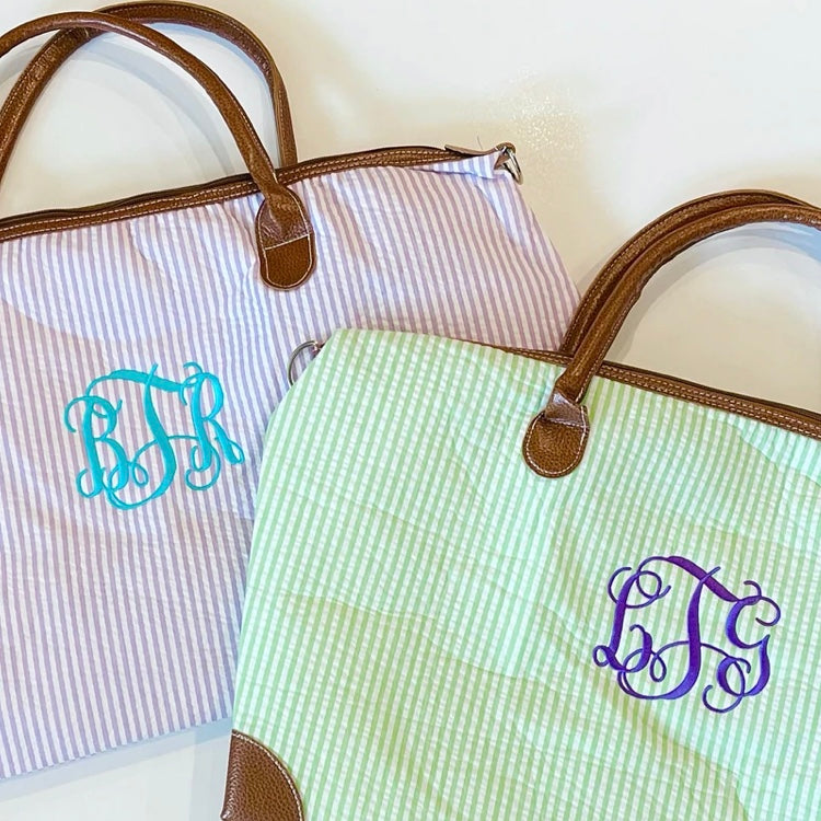 Seersucker weekender bag Clearance