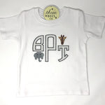 Monogram Applique Boys T-Shirt with Multiple Mini Embroidery Options