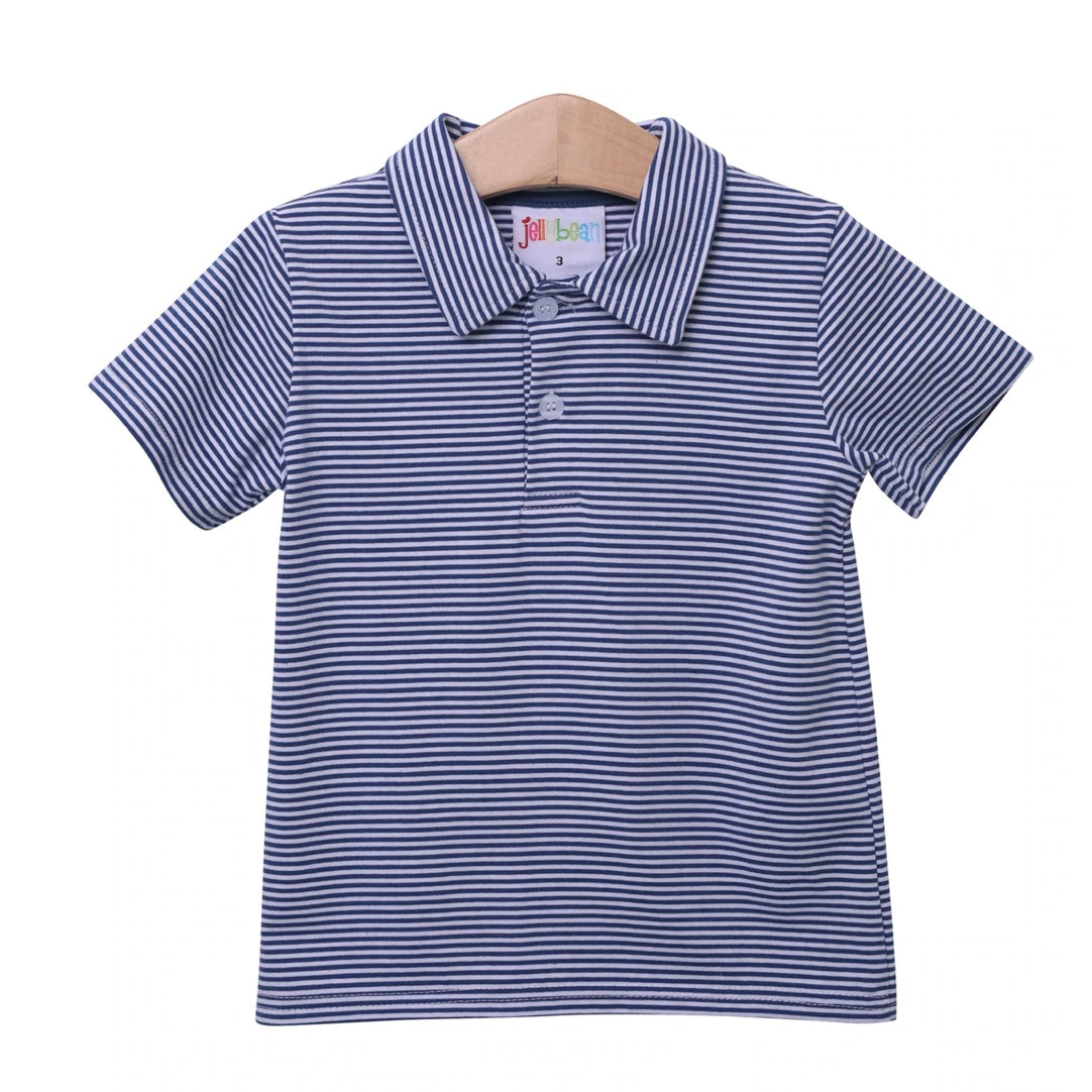 Yale Blue Stripe Polo