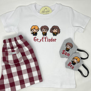 Wizard Trio Embroidery Boys T-Shirt
