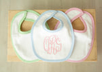 Seersucker Bib & Burp Cloth Set