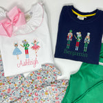 Christmas Nutcracker Trio Embroidery Girls Top