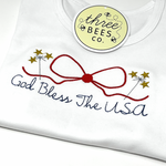 Sparkler Bow Embroidery Top