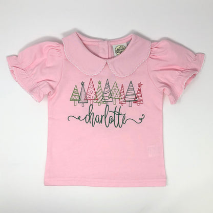 Twinkle Trees Embroidery Top