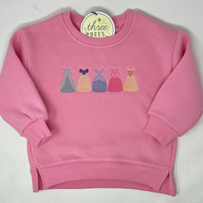 Princess Dress Embroidery Girls Top