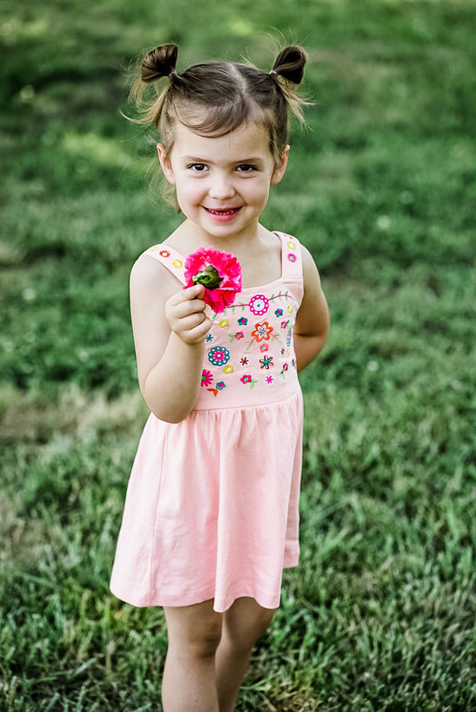 6 Embroidered Floral Dress