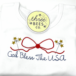 Sparkler Bow Embroidery Top