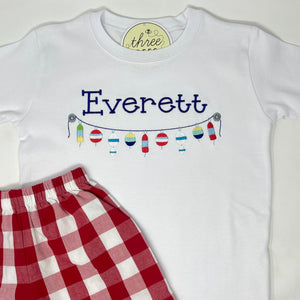 Buoy Bunting Boys Embroidery T-Shirt