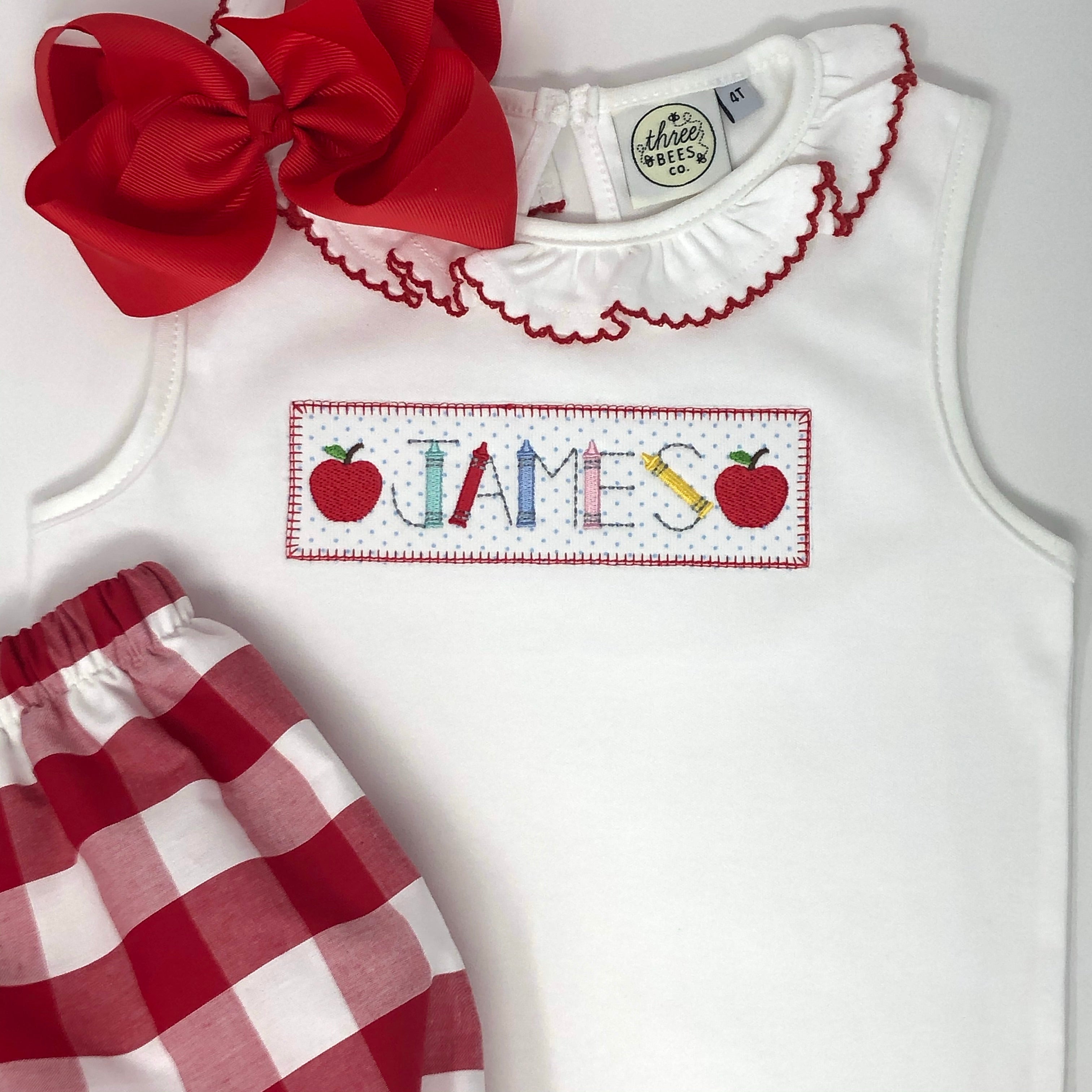 Personalized Patch Girls Top