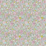 Liberty of London Fabrics Classic Tana Lawn Amelie Roses Lime/Pink/Yellow