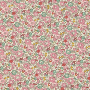 Liberty of London Fabrics Classic Tana Lawn Betsy Ann White/Light/Pink