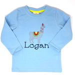 Party Llama Boys Embroidery T-Shirt