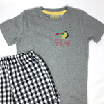 Mini Embroidery Design on Left Chest Boys T-Shirt
