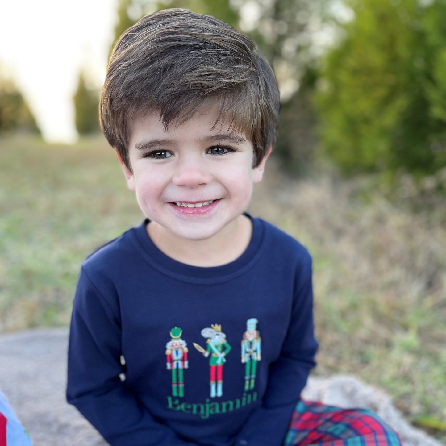 Christmas Nutcracker Trio Embroidery Boys T-Shirt