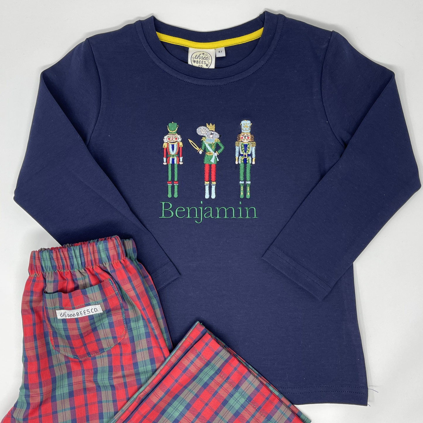 Christmas Nutcracker Trio Embroidery Boys T-Shirt