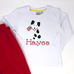 Patriotic Dalmatian Applique Boys T-Shirt