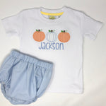 Pumpkin Trio Applique Boys T-Shirt