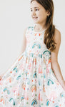 Rainbow Sleeveless Twirl Dress