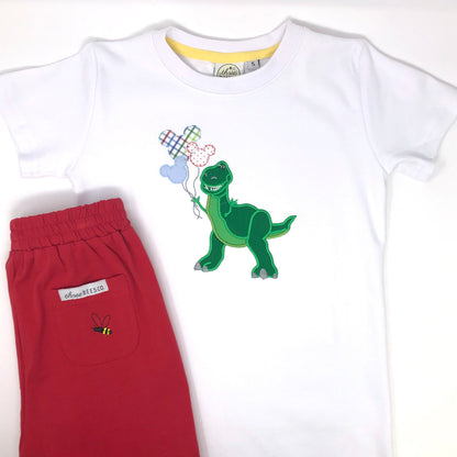 Rex with Balloons Applique Boys T-shirt