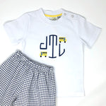 Back to School Circle Monogram Boys T-Shirt