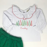 Twinkle Trees Embroidery Top