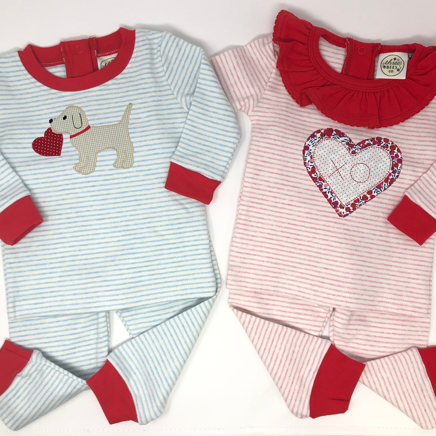 6M Sleepy Bees Pink Stripe Pajamas